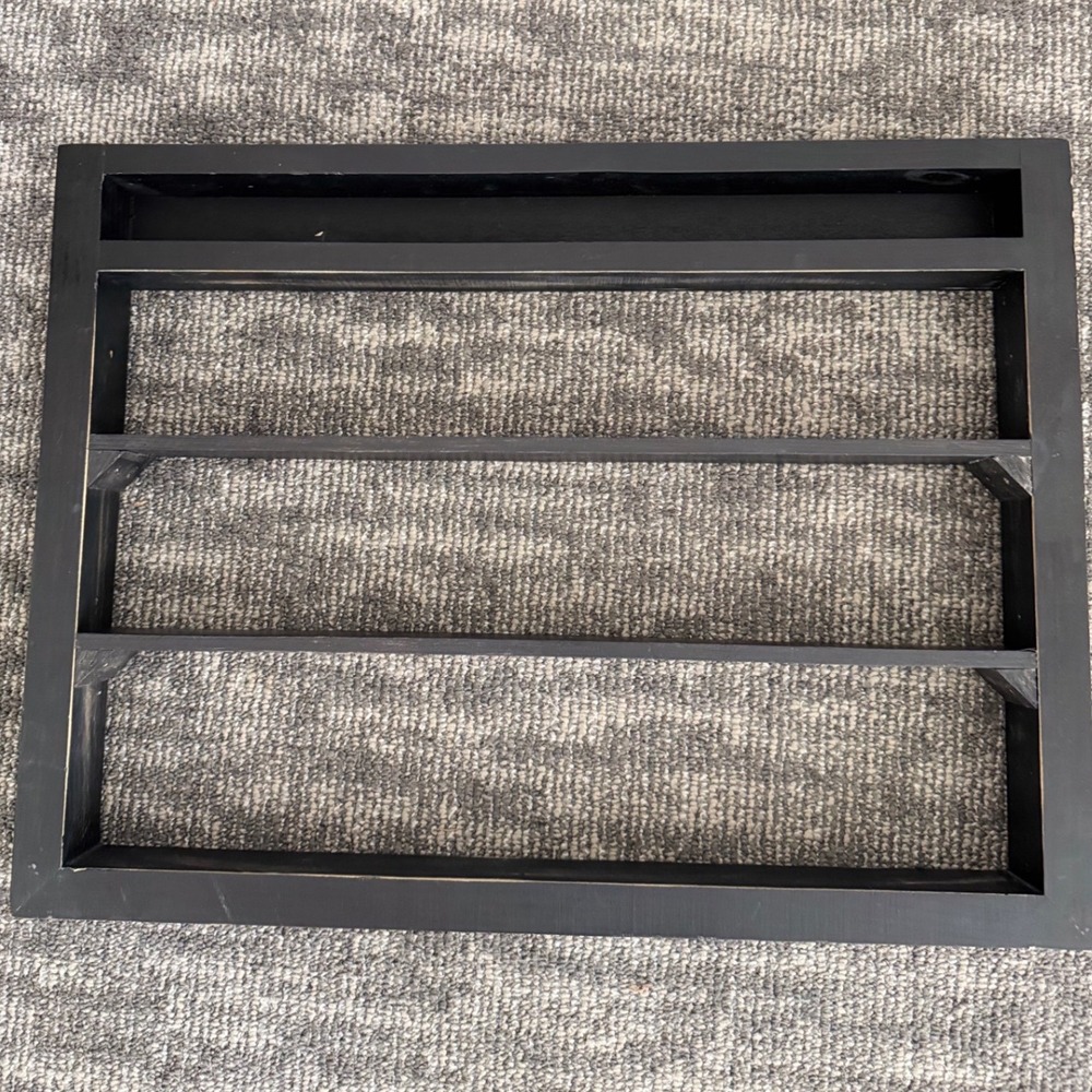Gothic Curio Trinket Farmhouse Black Wood Floating Wall Shelf Shadow Box decor